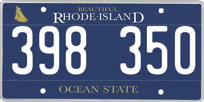 RI license plate 398350