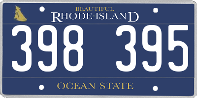 RI license plate 398395