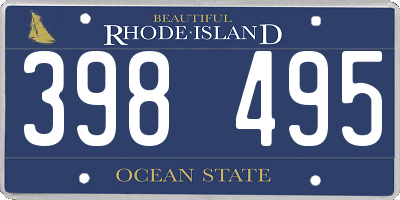RI license plate 398495