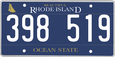 RI license plate 398519