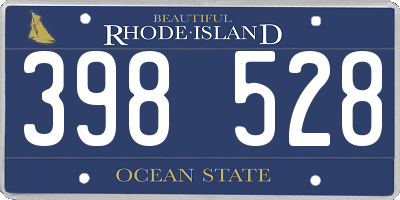 RI license plate 398528