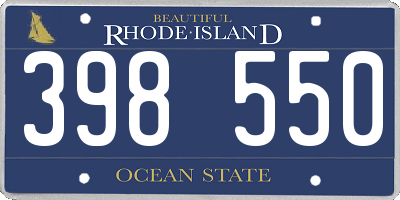 RI license plate 398550