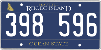RI license plate 398596