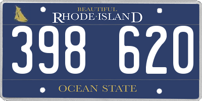 RI license plate 398620