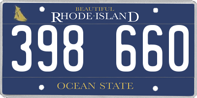 RI license plate 398660