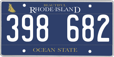 RI license plate 398682