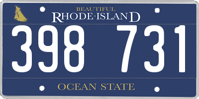 RI license plate 398731
