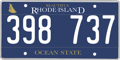 RI license plate 398737