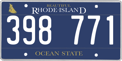 RI license plate 398771