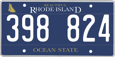 RI license plate 398824