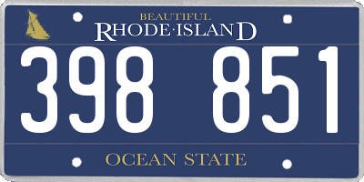 RI license plate 398851