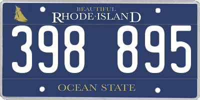 RI license plate 398895