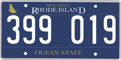RI license plate 399019