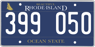 RI license plate 399050
