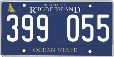 RI license plate 399055