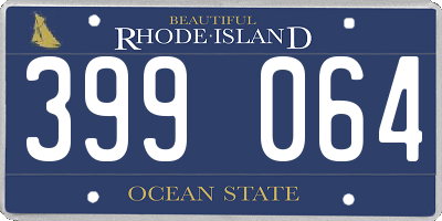 RI license plate 399064