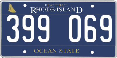 RI license plate 399069
