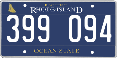 RI license plate 399094