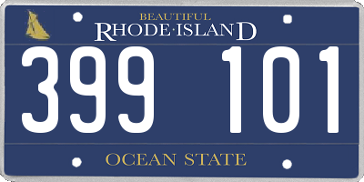 RI license plate 399101