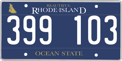 RI license plate 399103