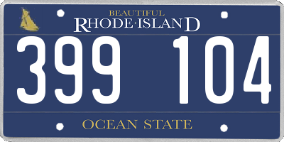 RI license plate 399104