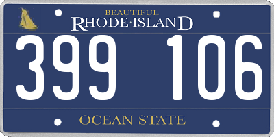 RI license plate 399106