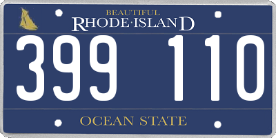 RI license plate 399110