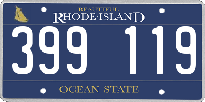 RI license plate 399119