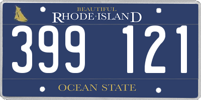RI license plate 399121