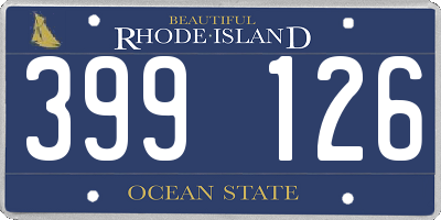 RI license plate 399126