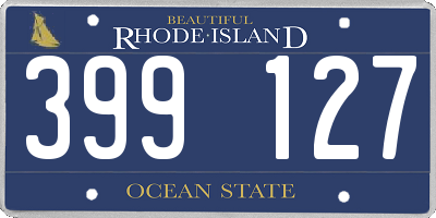 RI license plate 399127
