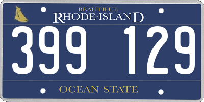 RI license plate 399129