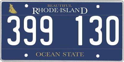 RI license plate 399130