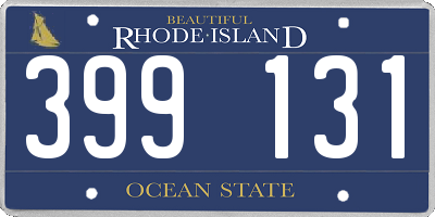 RI license plate 399131