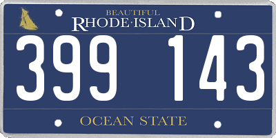 RI license plate 399143