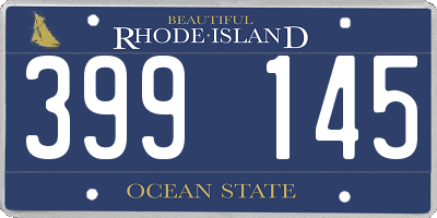RI license plate 399145