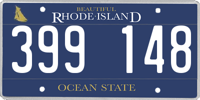 RI license plate 399148