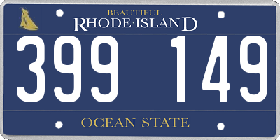 RI license plate 399149