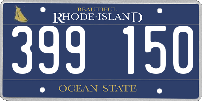 RI license plate 399150
