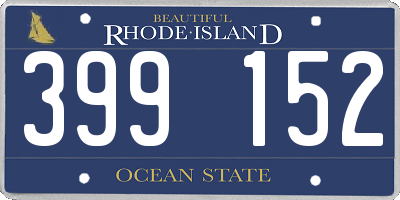 RI license plate 399152