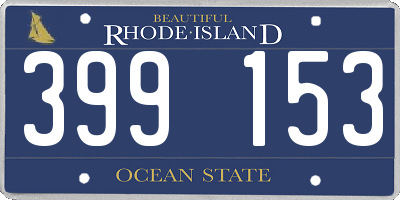 RI license plate 399153