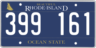 RI license plate 399161