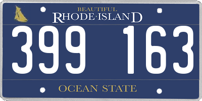RI license plate 399163
