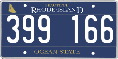RI license plate 399166