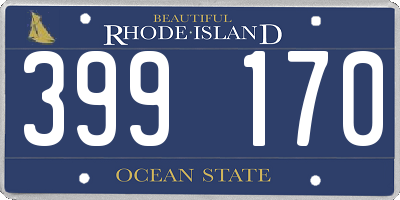 RI license plate 399170