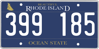 RI license plate 399185