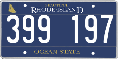RI license plate 399197
