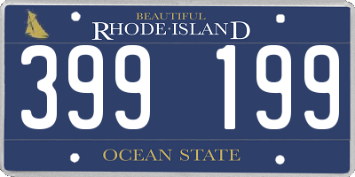 RI license plate 399199