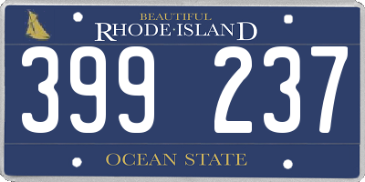 RI license plate 399237
