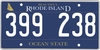 RI license plate 399238